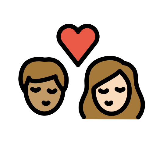 Kiss: Woman, Man, Medium Skin Tone, Light Skin Tone, the design in this release