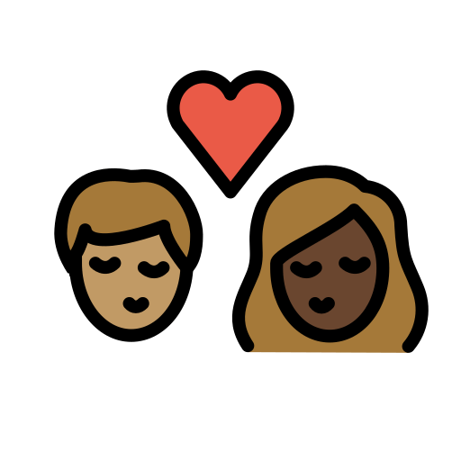 Kiss: Woman, Man, Medium Skin Tone, Dark Skin Tone, the design in this release