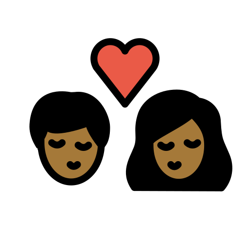 Kiss: Woman, Man, Medium-Dark Skin Tone, the design in this release