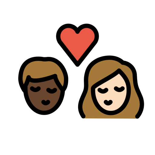Kiss: Woman, Man, Dark Skin Tone, Light Skin Tone, the design in this release