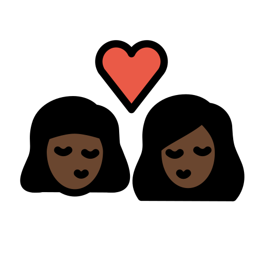 Kiss: Woman, Woman, Dark Skin Tone, the design in this release