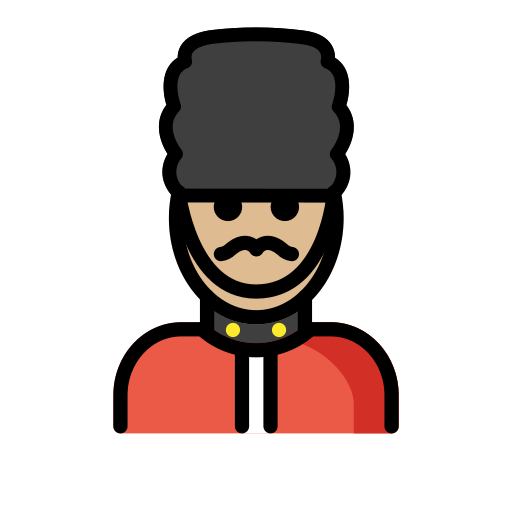 Man Guard: Medium-Light Skin Tone, the design in this release