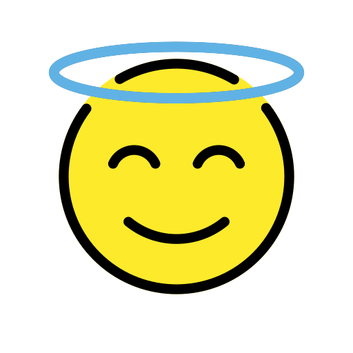 Smiling Face with Halo, the previous design