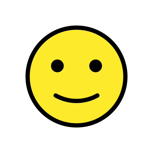 Leicht Lächelndes Gesicht as drawn by OpenMoji in 13.1