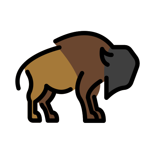 Bison as drawn by OpenMoji in 13.1