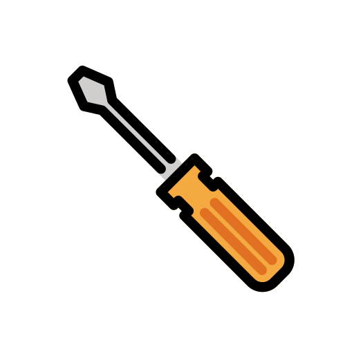 Screwdriver as drawn by OpenMoji in 13.1