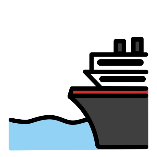 Ferry as drawn by OpenMoji in 13.1