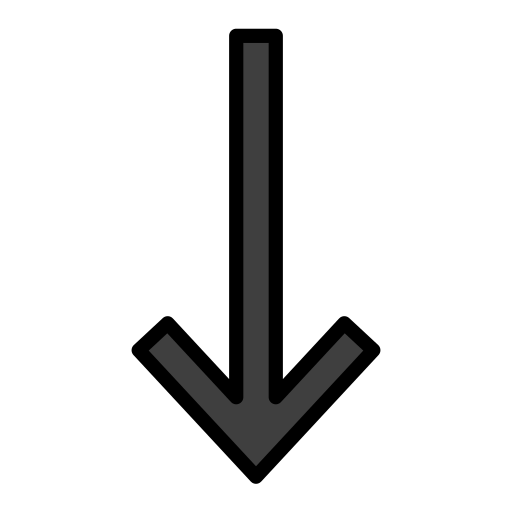 Down Arrow as drawn by OpenMoji in 13.1