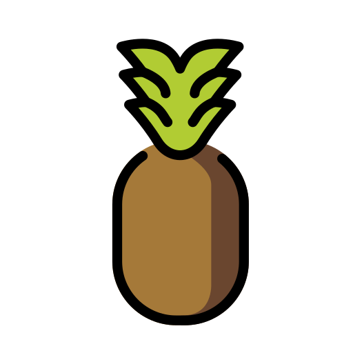 Pineapple as drawn by OpenMoji in 14.0