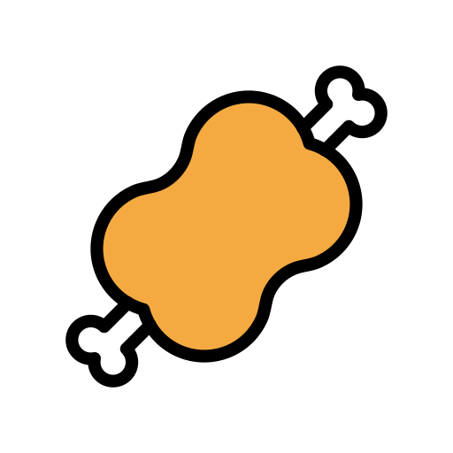 Meat on Bone as drawn by OpenMoji in 14.0