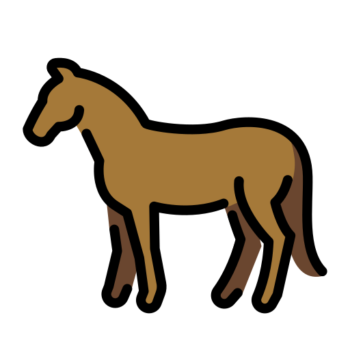 Horse as drawn by OpenMoji in 14.0