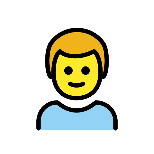 Boy as drawn by OpenMoji in 14.0