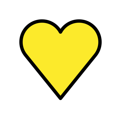 Yellow Heart as drawn by OpenMoji in 14.0