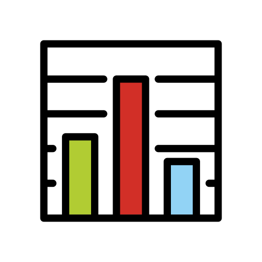 Bar Chart as drawn by OpenMoji in 14.0