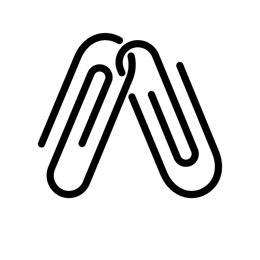 Linked Paperclips as drawn by OpenMoji in 14.0