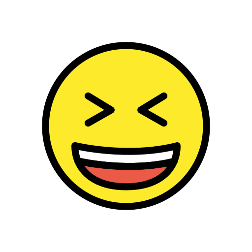 Grinning Squinting Face, the previous design