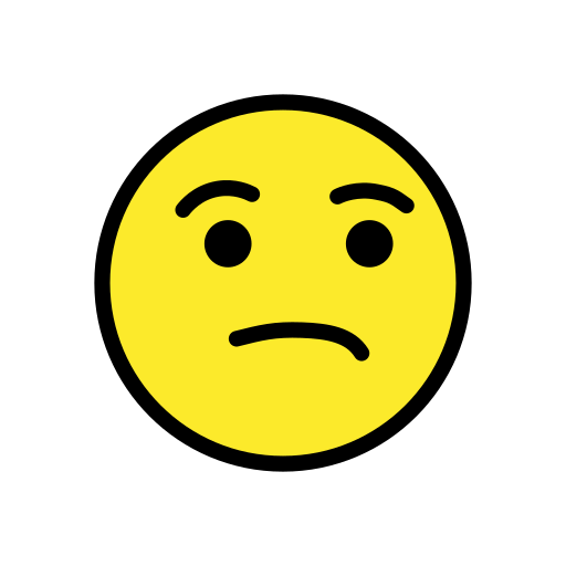 Unamused Face as drawn by OpenMoji in 14.0