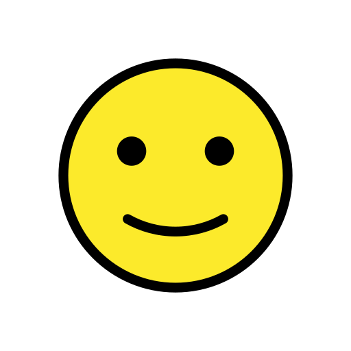 Leicht Lächelndes Gesicht as drawn by OpenMoji in 14.0