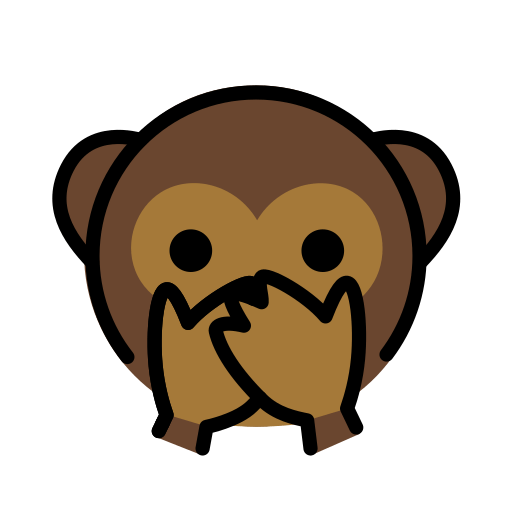 Non Parlo as drawn by OpenMoji in 14.0