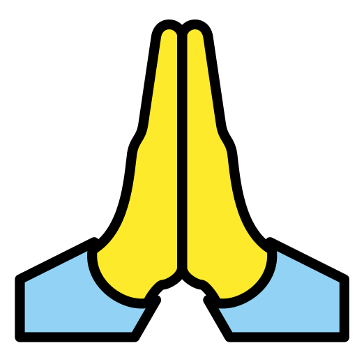 Folded Hands as drawn by OpenMoji in 14.0