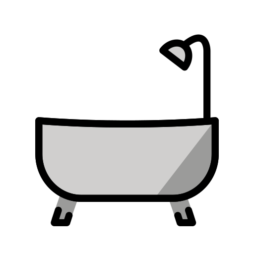 Bathtub as drawn by OpenMoji in 14.0