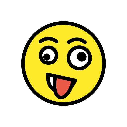 Zany Face as drawn by OpenMoji in 14.0