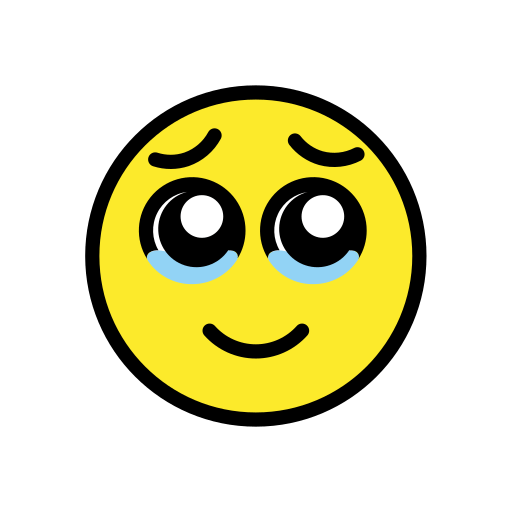Face Holding Back Tears as drawn by OpenMoji in 14.0