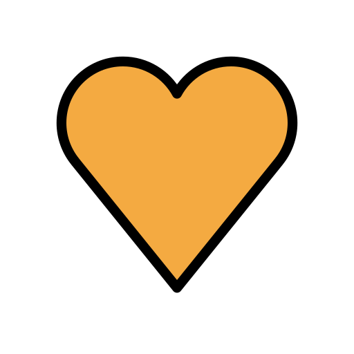Orange Heart as drawn by OpenMoji in 14.0