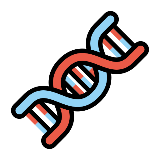 Dna as drawn by OpenMoji in 14.0