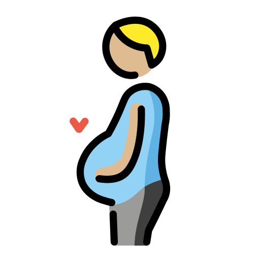Pregnant Man: Medium-Light Skin Tone, the design in this release