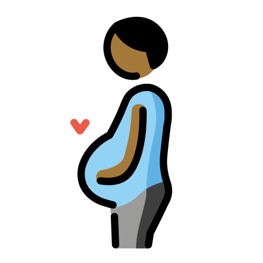 Pregnant Man: Medium-Dark Skin Tone, the design in this release