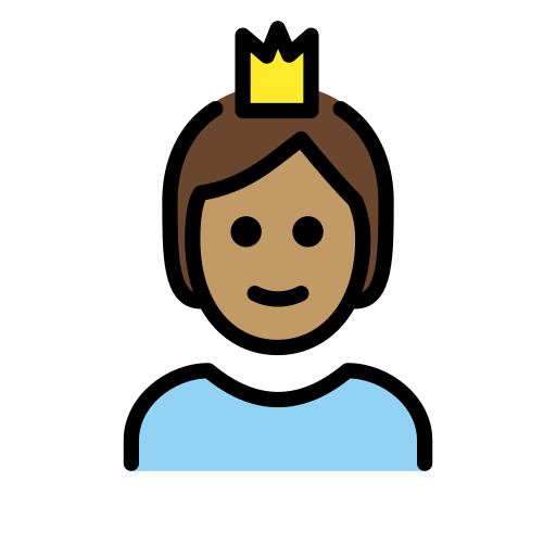 Person with Crown: Medium Skin Tone, the design in this release