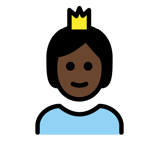 Person with Crown: Dark Skin Tone, the design in this release