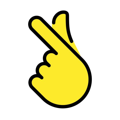 Hand with Index Finger and Thumb Crossed, the design in this release