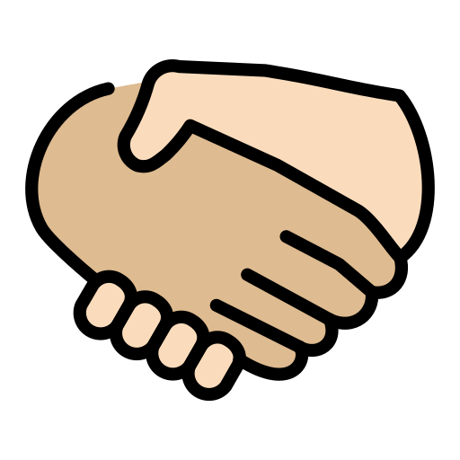 Handshake: Medium-Light Skin Tone, Light Skin Tone, the design in this release