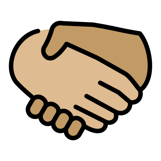 Handshake: Medium-Light Skin Tone, Medium Skin Tone, the design in this release