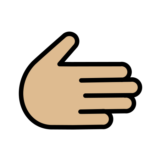 Rightwards Hand: Medium-Light Skin Tone, the design in this release