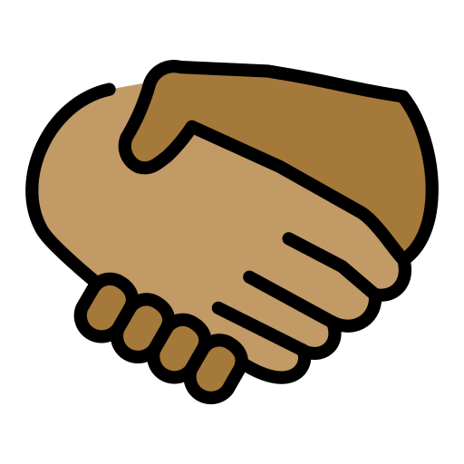 Handshake: Medium Skin Tone, Medium-Dark Skin Tone, the design in this release