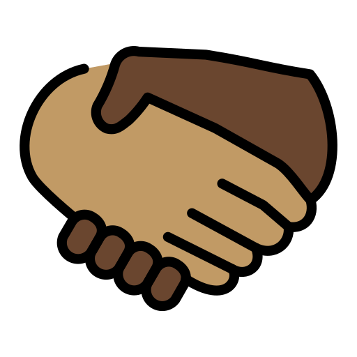 Handshake: Medium Skin Tone, Dark Skin Tone, the design in this release