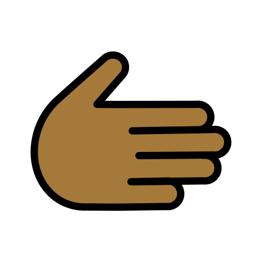 Rightwards Hand: Medium-Dark Skin Tone, the design in this release