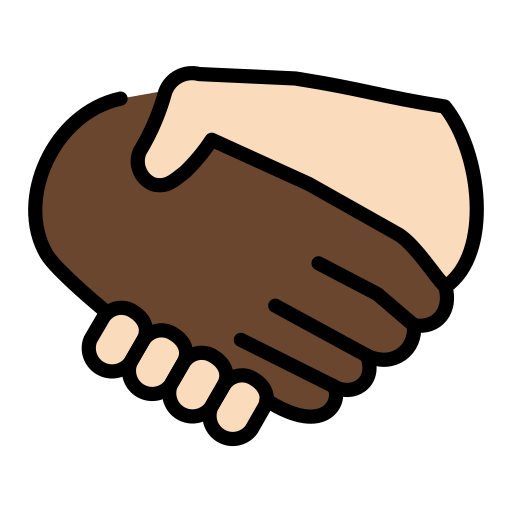 Handshake: Dark Skin Tone, Light Skin Tone, the design in this release