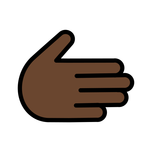 Rightwards Hand: Dark Skin Tone, the design in this release