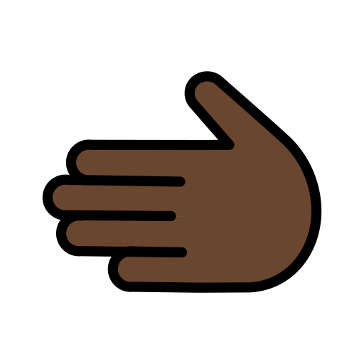 Leftwards Hand: Dark Skin Tone, the design in this release