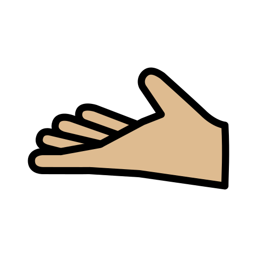 Palm up Hand: Medium-Light Skin Tone, the design in this release
