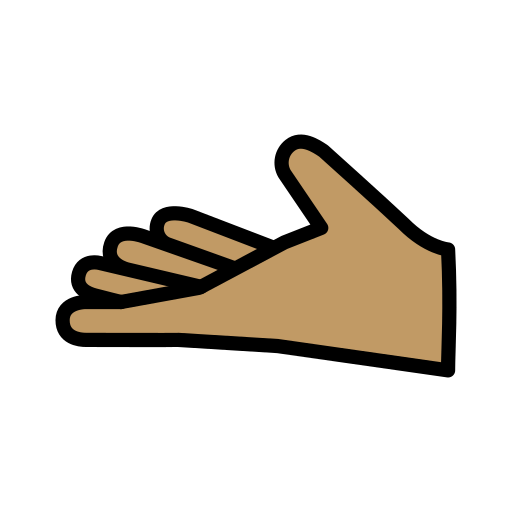 Palm up Hand: Medium Skin Tone, the design in this release