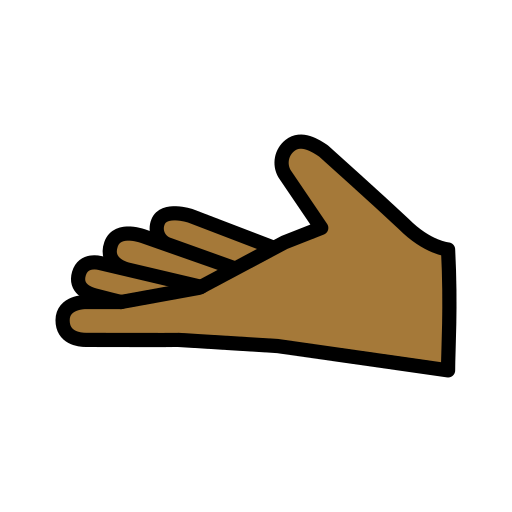 Palm up Hand: Medium-Dark Skin Tone, the design in this release