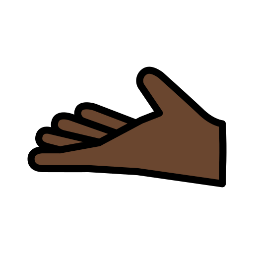 Palm up Hand: Dark Skin Tone, the design in this release