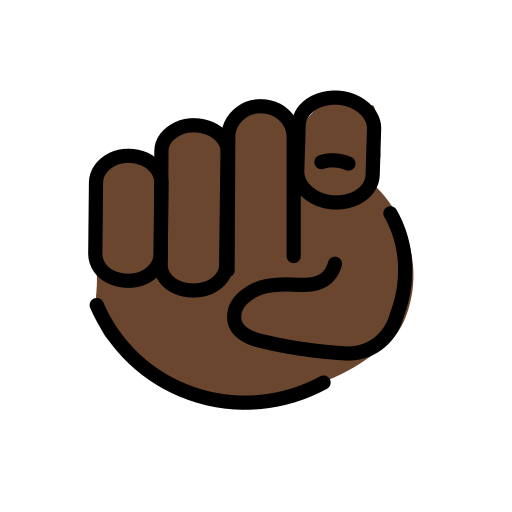 Index Pointing at the Viewer: Dark Skin Tone, the design in this release