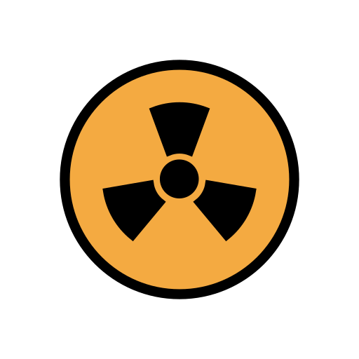 Radioactive as drawn by OpenMoji in 14.0