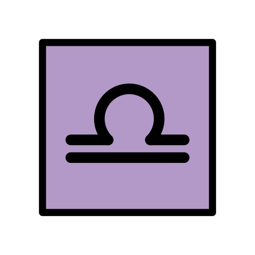 Libra as drawn by OpenMoji in 14.0